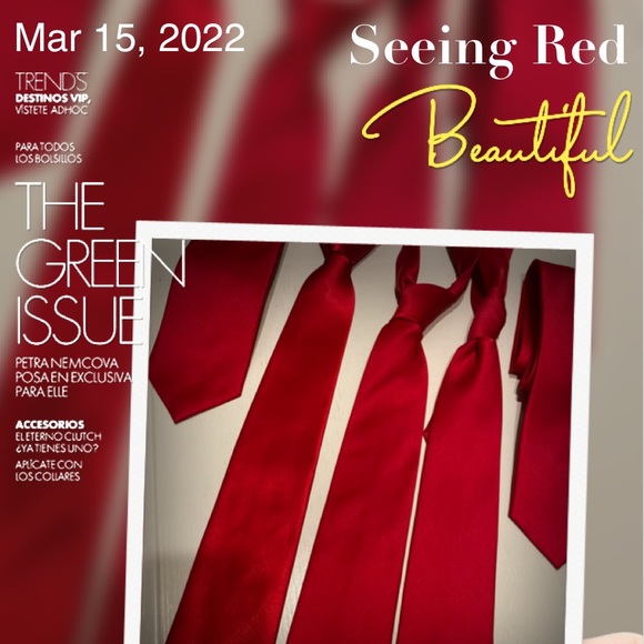 5 Solid Red Polyester Mens Tie(s) BUNDLE PRICE for All 5 Ties❗️ - Picture 6 of 16